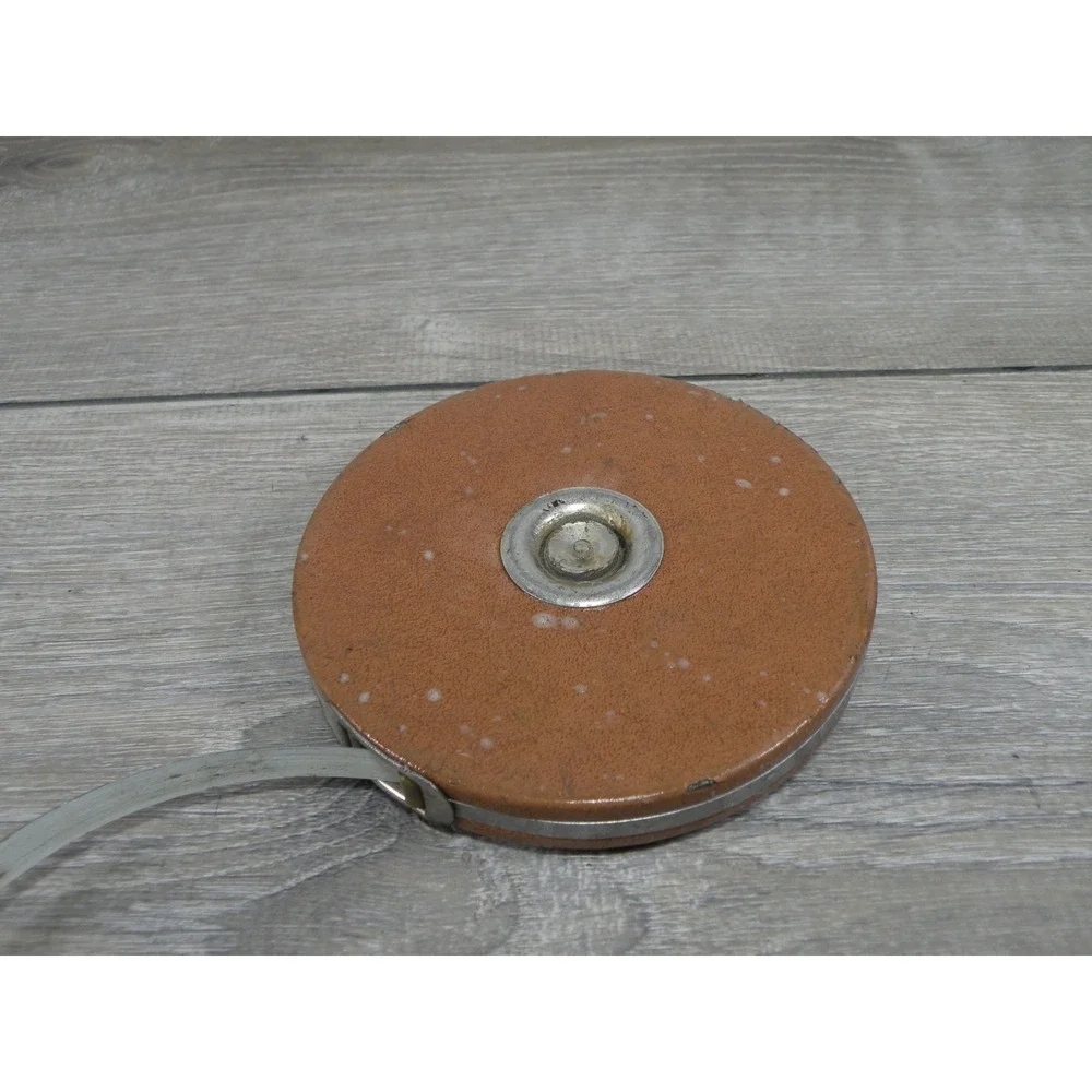 Vintage Eureka 100 FT White Tape Measure Surveying Equipment Elizabeth NJ USA